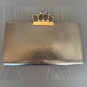 Alexander McQueen Gold Clutch 12" x 6.5" with out handle